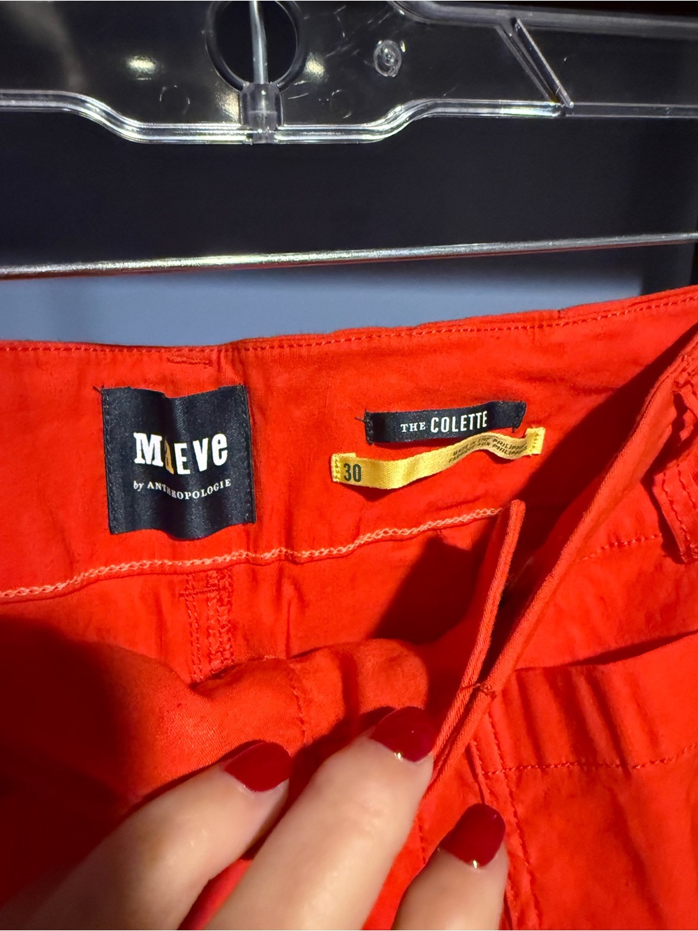 Maeve Red Wide-Leg Colette Pants - Picture 3 of 4
